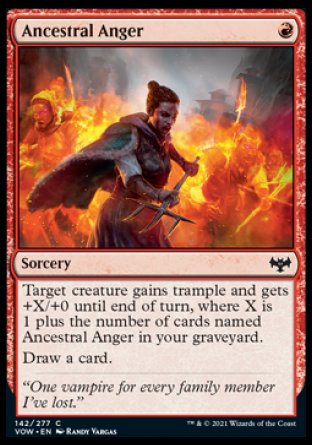 (142) Magic The Gathering Innistrad: Crimson Vow Single: Ancestral Anger  Common