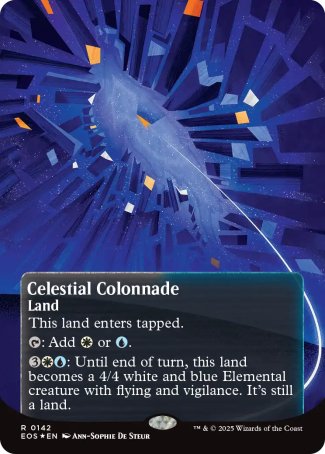 (142) Magic The Gathering Stellar Sights Single: Celestial Colonnade (V.4)  Rare