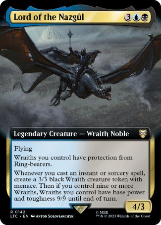 (142) Magic The Gathering Commander: The Lord of the Rings: Tales of Middle-earth: Extras Single: Lord of the Nazg������l  Rare