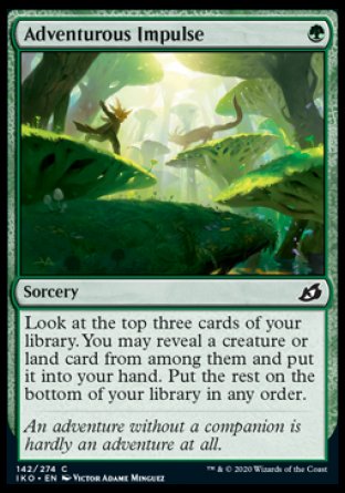 (142/274) Magic The Gathering Ikoria: Lair of Behemoths Single: Adventurous Impulse Holo Common