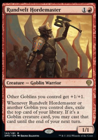 (142) Magic The Gathering Dominaria United Single: Rundvelt Hordemaster  Rare