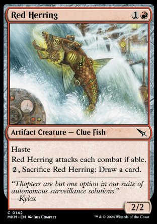 (142) Magic The Gathering Murders at Karlov Manor Single: Red Herring Holo Common