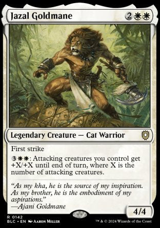 (142) Magic The Gathering Commander: Bloomburrow Single: Jazal Goldmane  Rare