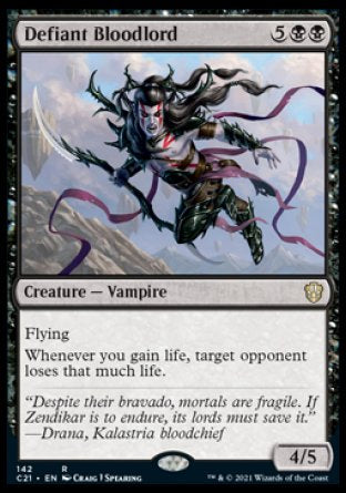 (142) Magic The Gathering Commander: Strixhaven Single: Defiant Bloodlord  Rare