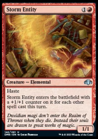 (142) Magic The Gathering Dominaria Remastered Single: Storm Entity Holo Uncommon
