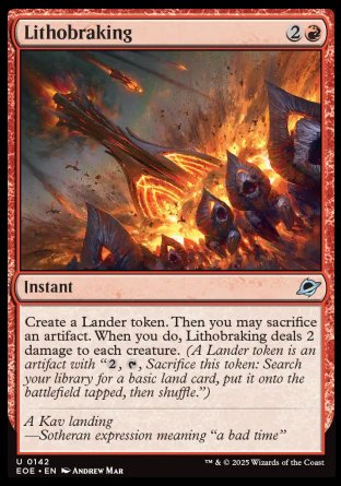 (142) Magic The Gathering Edge of Eternities Single: Lithobraking Holo Uncommon