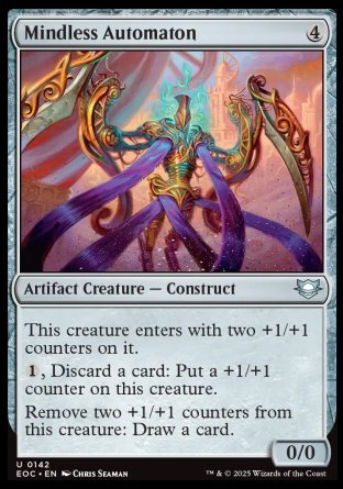 (142) Magic The Gathering Commander: Edge of Eternities Single: Mindless Automaton  Uncommon