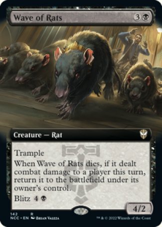 (142) Magic The Gathering Commander: Streets of New Capenna: Extras Single: Wave of Rats  Rare
