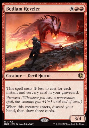 (142) Magic The Gathering Innistrad Remastered Single: Bedlam Reveler  Rare