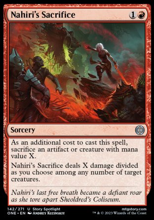 (142) Magic The Gathering Phyrexia: All Will Be One Single: Nahiri's Sacrifice  Uncommon
