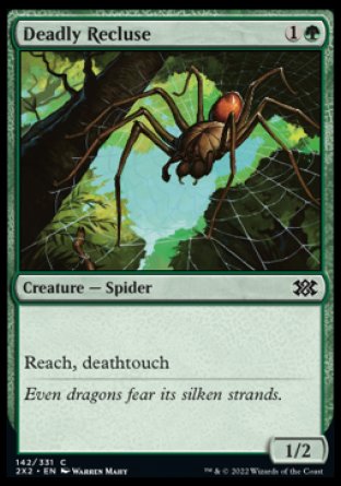 (142) Magic The Gathering Double Masters 2022 Single: Deadly Recluse Holo Common