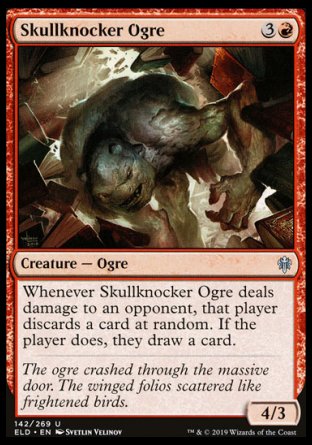 (142/269) Magic The Gathering Throne of Eldraine Single: Skullknocker Ogre Holo Uncommon