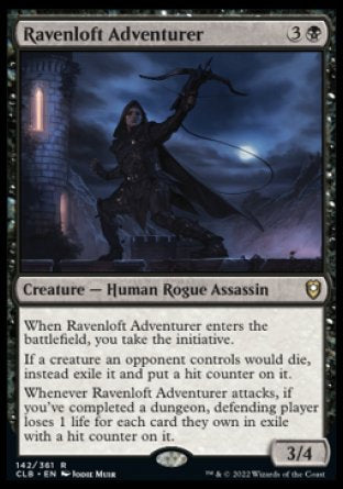 (142) Magic The Gathering Commander Legends: Battle for Baldur's Gate Single: Ravenloft Adventurer Holo Rare
