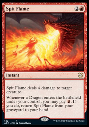 (142) Magic The Gathering Commander: Adventures in the Forgotten Realms Single: Spit Flame  Rare