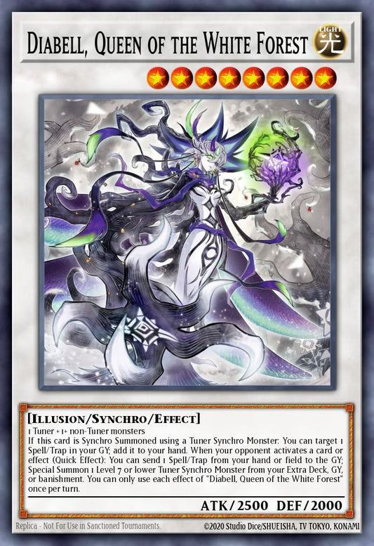 (040) YuGiOh TCG INFO: The Infinite Forbidden Single: Diabell, Queen of the White Forest (V.1 - Secret Rare)  Secret Rare