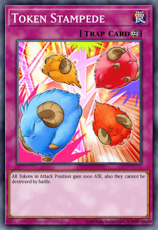 (149) YuGiOh TCG RA04: Quarter Century Stampede Single: Token Stampede (V.1 - Platinum Secret Rare)  Platinum Secret Rare