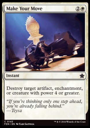 (143) Magic The Gathering Magic: The Gathering Foundations Single: Make Your Move  Common