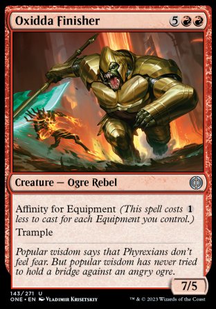 (143) Magic The Gathering Phyrexia: All Will Be One Single: Oxidda Finisher  Uncommon
