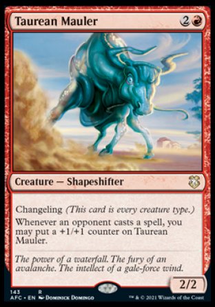 (143) Magic The Gathering Commander: Adventures in the Forgotten Realms Single: Taurean Mauler  Rare