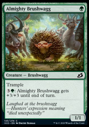 (143/274) Magic The Gathering Ikoria: Lair of Behemoths Single: Almighty Brushwagg Holo Common