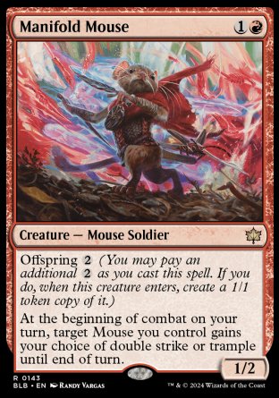 (143) Magic The Gathering Bloomburrow Single: Manifold Mouse  Rare