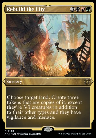 (143) Magic The Gathering March of the Machine: The Aftermath: Extras Single: Rebuild the City (V.2)  Rare