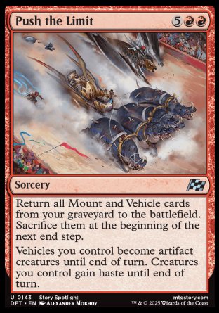 (143) Magic The Gathering Aetherdrift Single: Push the Limit Holo Uncommon