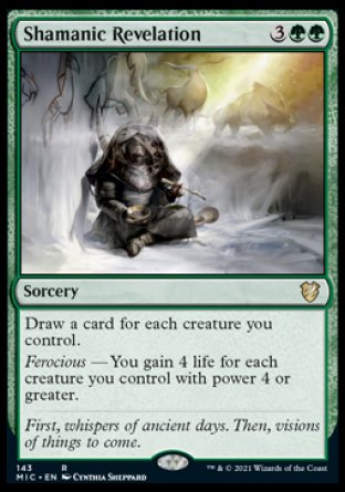 (143) Magic The Gathering Commander: Innistrad: Midnight Hunt Single: Shamanic Revelation  Rare