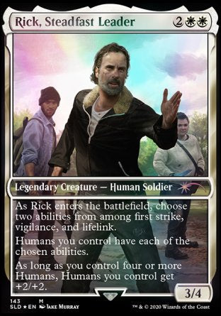 (143) Magic The Gathering Secret Lair Drop Series Single: Rick, Steadfast Leader Holo Mythic