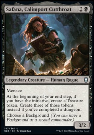 (143) Magic The Gathering Commander Legends: Battle for Baldur's Gate Single: Safana, Calimport Cutthroat  Uncommon