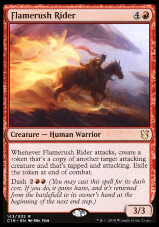 (143) Magic The Gathering Commander 2019 Single: Flamerush Rider  Rare