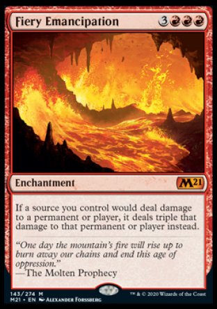 (143) Magic The Gathering Core 2021: Promos Single: Fiery Emancipation (V.2)  Mythic