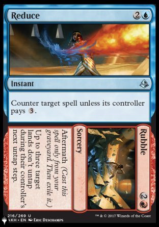 (216) Magic The Gathering The List Single: Reduce // Rubble  Uncommon