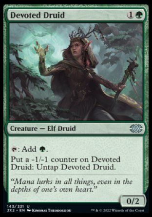 (143) Magic The Gathering Double Masters 2022 Single: Devoted Druid  Uncommon