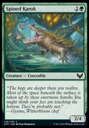(143) Magic The Gathering Strixhaven: School of Mages Single: Spined Karok  Common