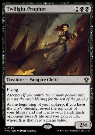(143) Magic The Gathering Commander: Murders at Karlov Manor Single: Twilight Prophet  Mythic