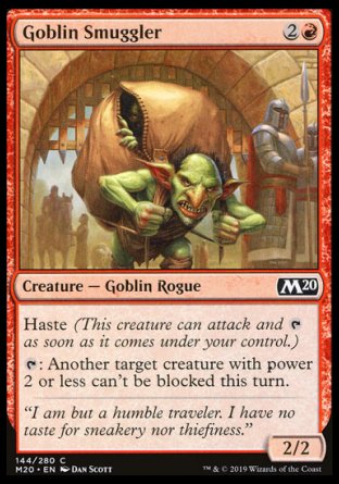 (144/280) Magic The Gathering Core 2020 Single: Goblin Smuggler Holo Common