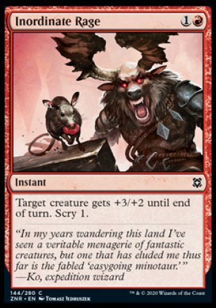 (144/280) Magic The Gathering Zendikar Rising Single: Inordinate Rage Holo Common