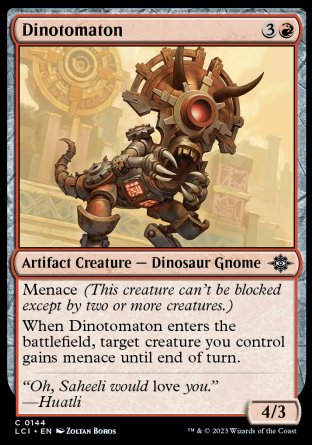 (144) Magic The Gathering The Lost Caverns of Ixalan Single: Dinotomaton Holo Common
