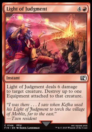 (144) Magic The Gathering Magic: The Gathering - FINAL FANTASY Single: Light of Judgment Holo Common