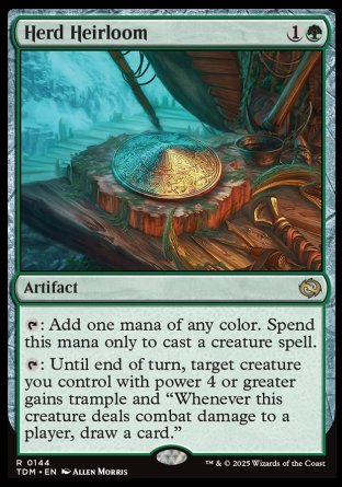 (144) Magic The Gathering Tarkir: Dragonstorm: Promos Single: Herd Heirloom (V.2)  Holo Rare