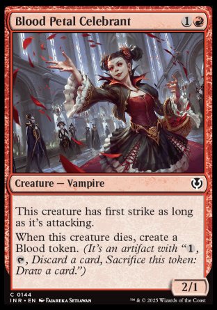 (144) Magic The Gathering Innistrad Remastered Single: Blood Petal Celebrant Holo Common