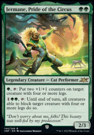 (144) Magic The Gathering Unfinity Single: Jermane, Pride of the Circus Holo Rare
