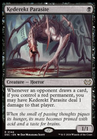 (144) Magic The Gathering Commander: Duskmourn: House of Horror Single: Kederekt Parasite  Rare