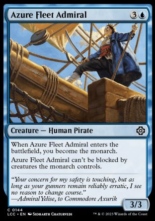(144) Magic The Gathering Commander: The Lost Caverns of Ixalan Single: Azure Fleet Admiral  Common