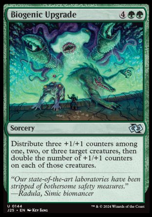 (144) Magic The Gathering Foundations Jumpstart Single: Biogenic Upgrade  Uncommon
