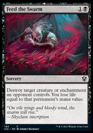 (144) Magic The Gathering Commander: Strixhaven Single: Feed the Swarm  Common