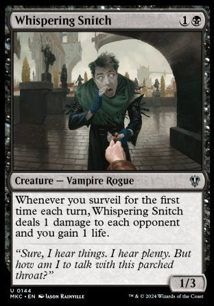 (144) Magic The Gathering Commander: Murders at Karlov Manor Single: Whispering Snitch  Uncommon