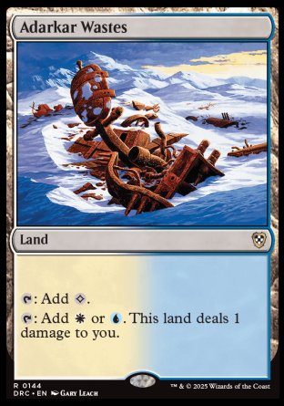 (144) Magic The Gathering Commander: Aetherdrift Single: Adarkar Wastes  Rare