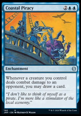 (144) Magic The Gathering Jumpstart Single: Coastal Piracy  Uncommon